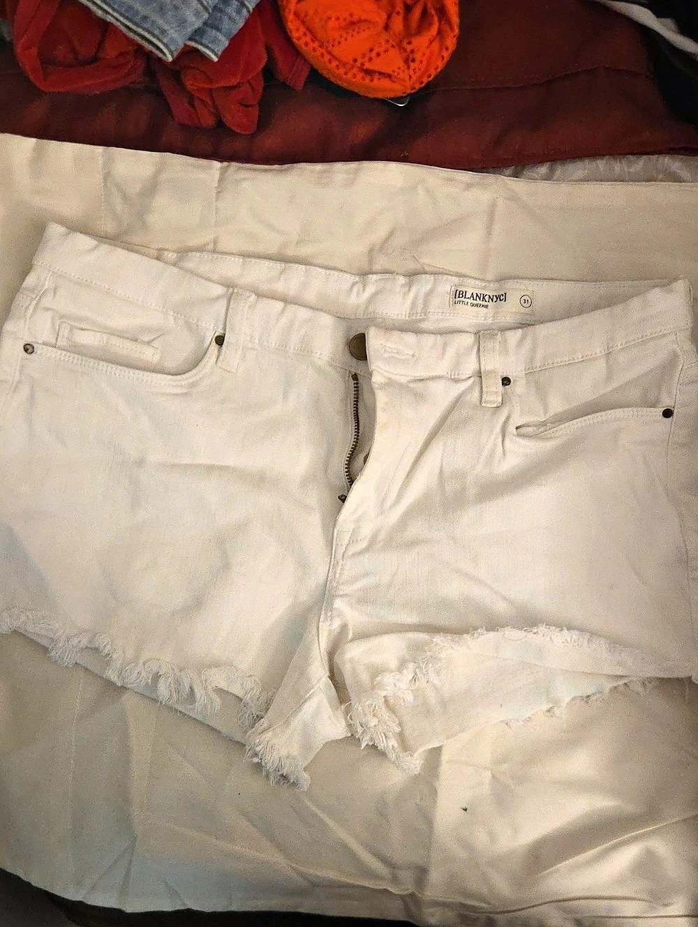 Blank NYC Women's Jean Shorts White Waist 31
